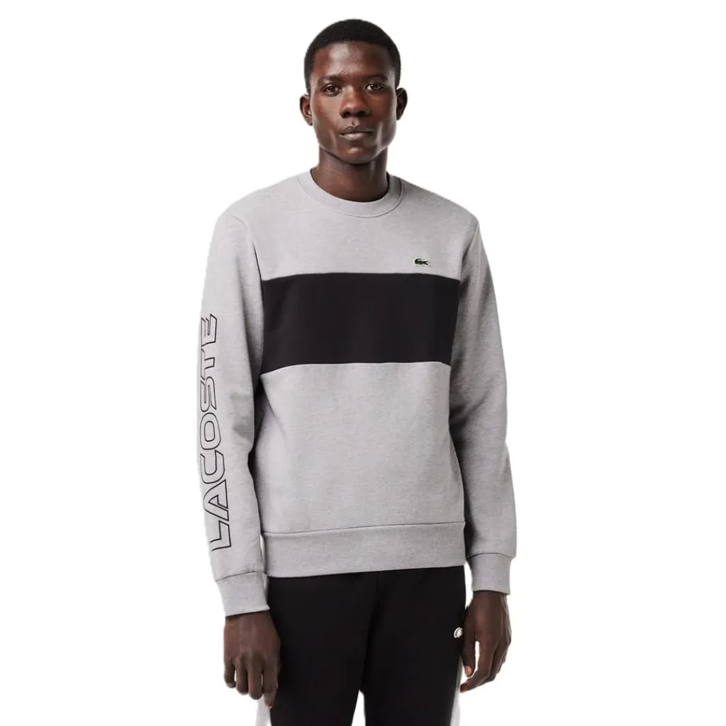 Knitwear*Lacoste Colour Block Lettering Sweatshirt in Multi