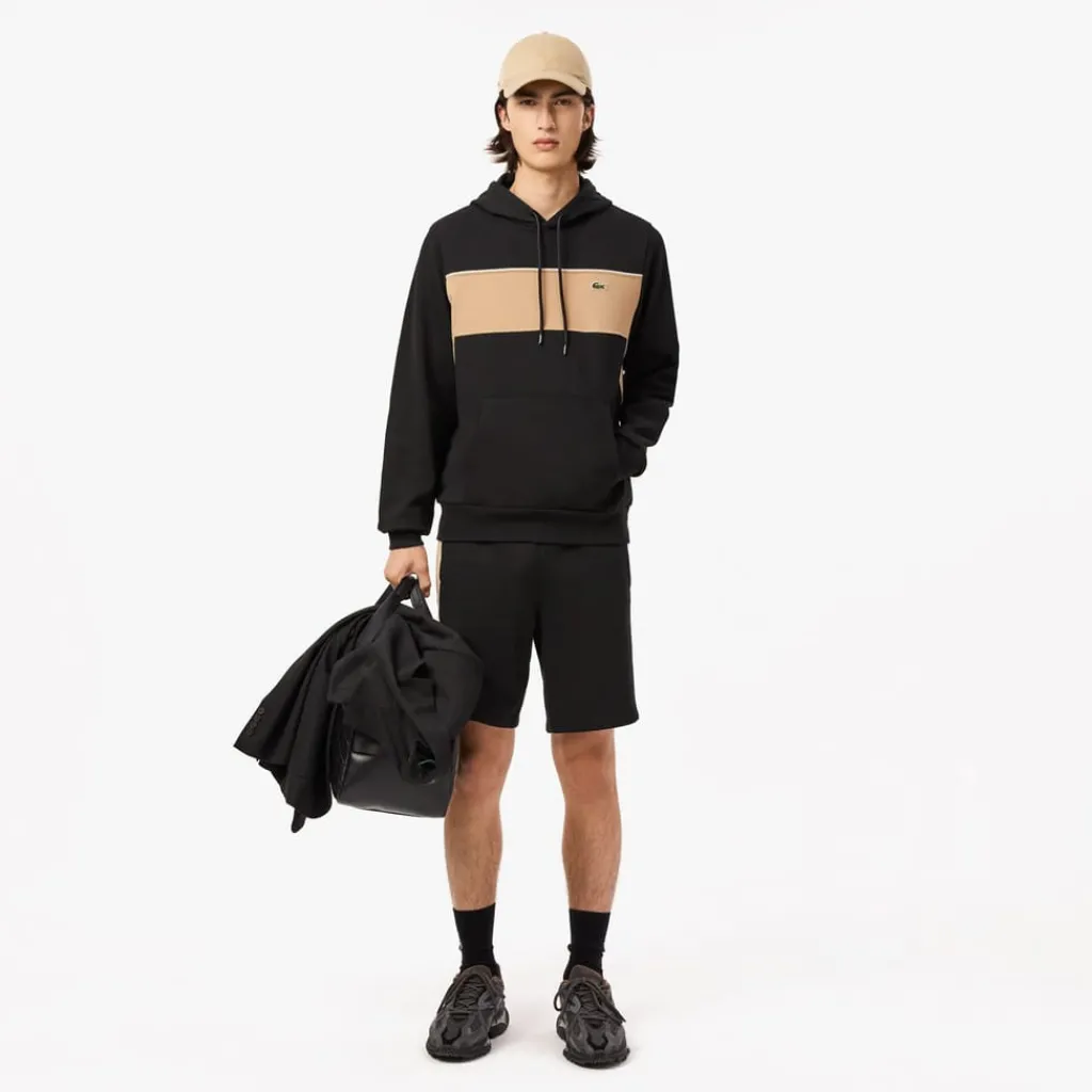 Sweatshirts*Lacoste Colour-Block Fleece Hoodie in Black