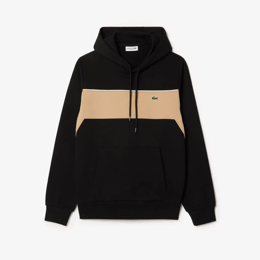 Sweatshirts*Lacoste Colour-Block Fleece Hoodie in Black