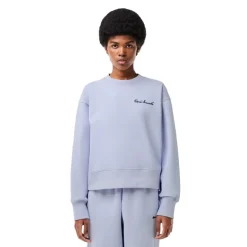 Knitwear*Lacoste Crew Neck Relaxed Fit Sweatshirt in Blue