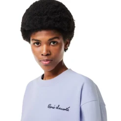 Knitwear*Lacoste Crew Neck Relaxed Fit Sweatshirt in Blue