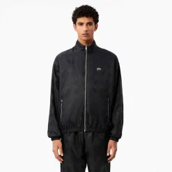 Tracksuits*Lacoste Crocodile Print Aop Mono Track Jacket in Black