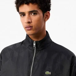 Tracksuits*Lacoste Crocodile Print Aop Mono Track Jacket in Black