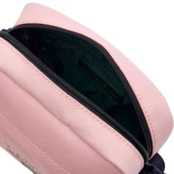 Bags*Lacoste Crocodile Print Cross Body Bag in Pink