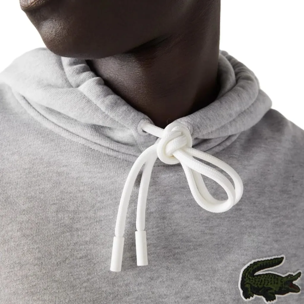 Sweatshirts*Lacoste Crocodile Print Hooded Relaxed Fit Sweatshirt in Grey