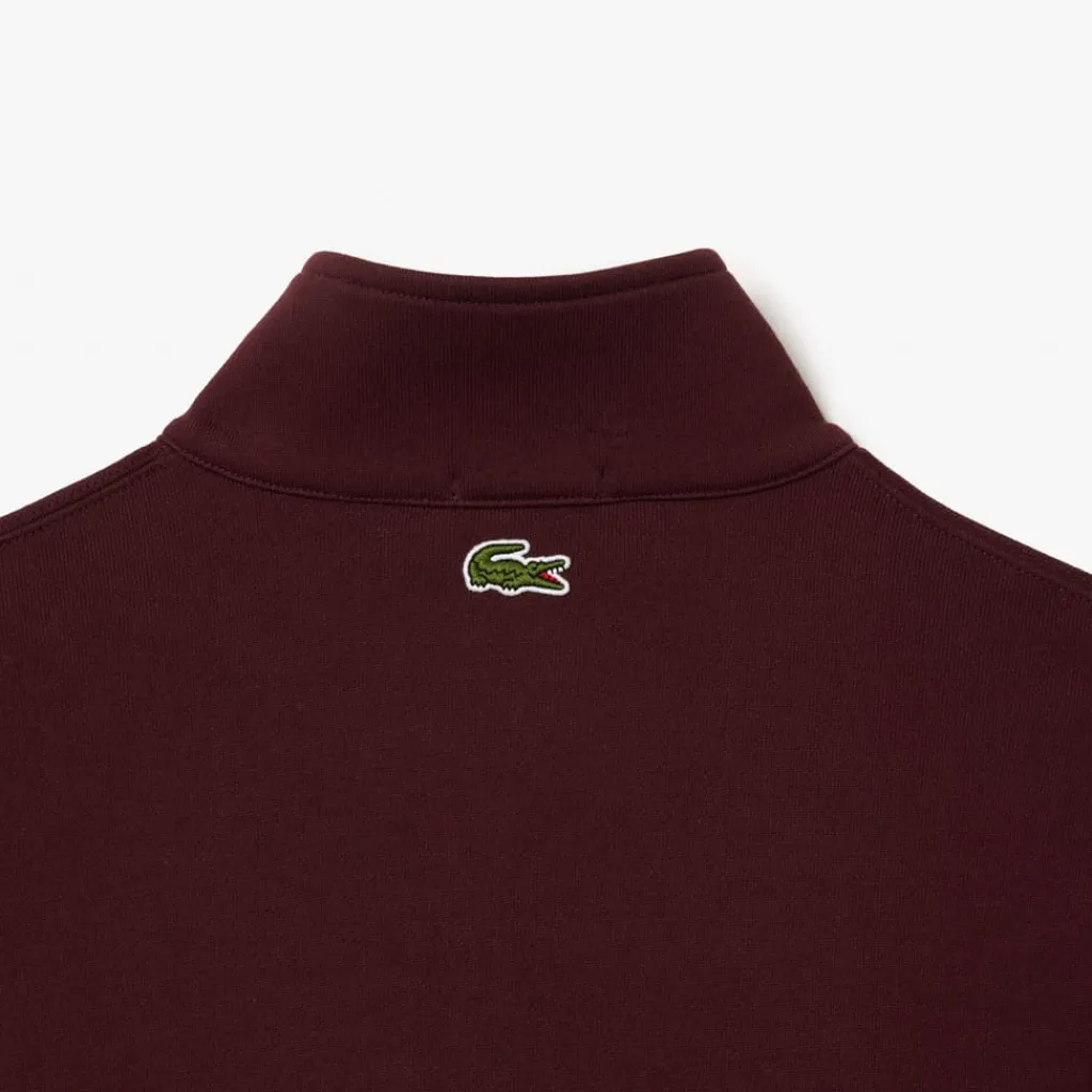 Sweatshirts*Lacoste High Neck Zip-Up Print Sweatshirt in red maroon