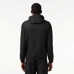 Tracksuits*Lacoste Hooded Taffeta Sport Jacket in Black
