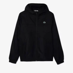 Tracksuits*Lacoste Hooded Taffeta Sport Jacket in Black