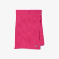 Gloves-Scarves-Umbrellas*Lacoste Knitted Scarf Mens in Red