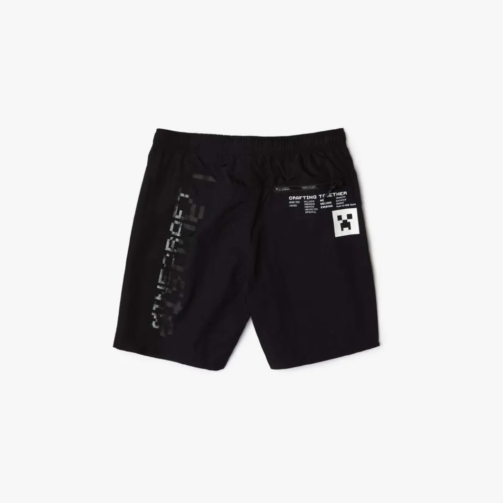 Shorts*Lacoste x Minecraft Nylon Bermuda Shorts in Black