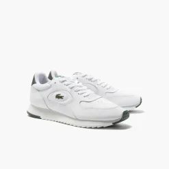 Trainers*Lacoste Line Track Low Top Running Sneakers in White