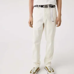 Trousers*Lacoste Live Heritage Patchwork Organic Cotton Pants in Multi colour