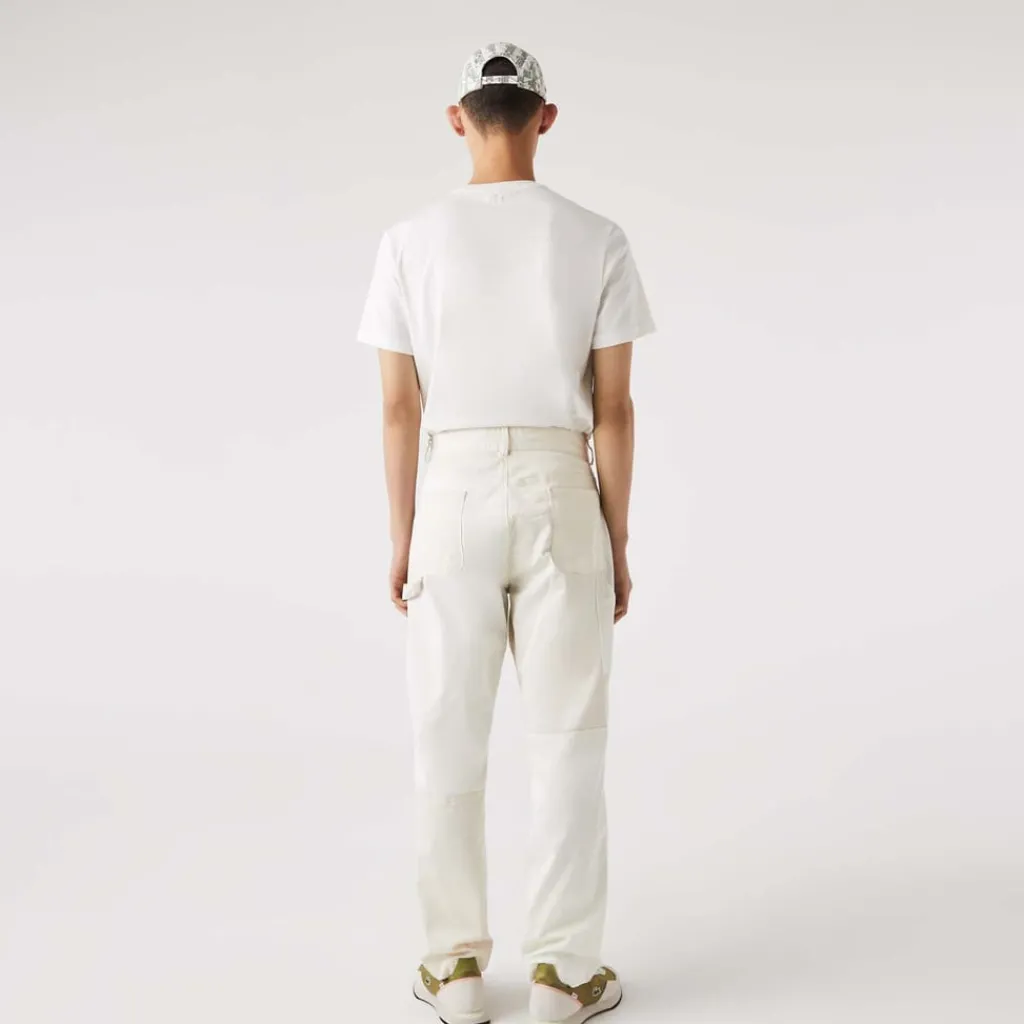 Trousers*Lacoste Live Heritage Patchwork Organic Cotton Pants in Multi colour