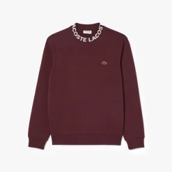 Sweatshirts*Lacoste Logo Crewneck Sweatshirt in red maroon