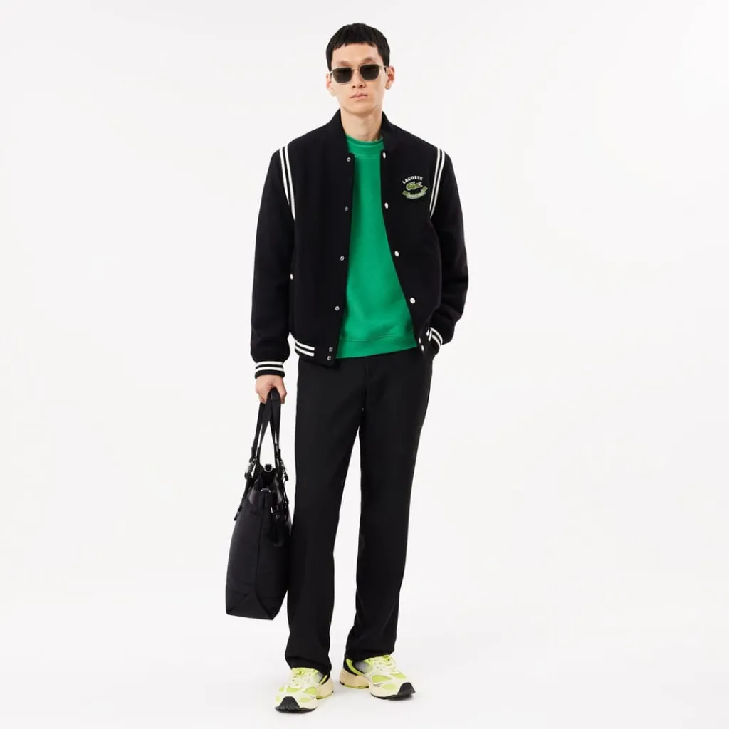 Sweatshirts*Lacoste Loose Fit Badge Accent Fleece Sweatshirt in Green