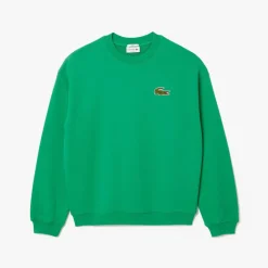 Sweatshirts*Lacoste Loose Fit Badge Accent Fleece Sweatshirt in Green