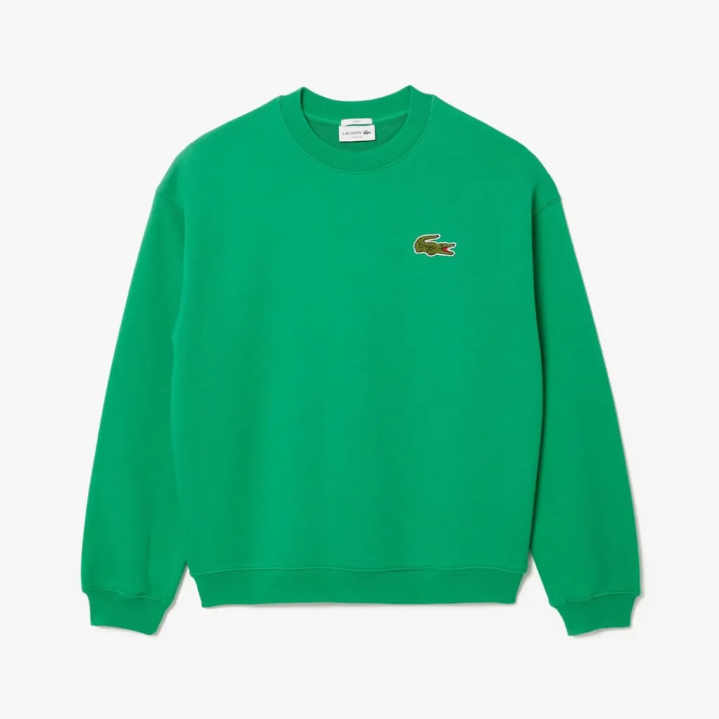 Sweatshirts*Lacoste Loose Fit Badge Accent Fleece Sweatshirt in Green