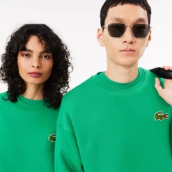 Sweatshirts*Lacoste Loose Fit Badge Accent Fleece Sweatshirt in Green