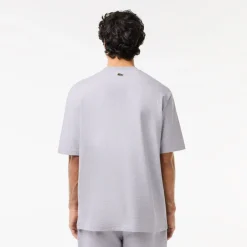 T-Shirts And Vests*Lacoste Loose Fit Heavy Cotton Printed T-Shirt in Grey