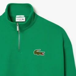 Sweatshirts*Lacoste Loose Fit Zip Neck Badge Accent Sweatshirt in Green