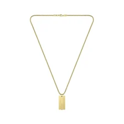 Jewellery-Watches*Lacoste Mens Adventurer Yellow Gold Ip Necklace in Gold