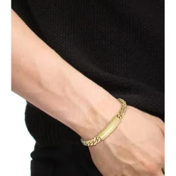 Jewellery-Watches*Lacoste Mens Adventurer Yellow Gold Ip Necklace in Gold