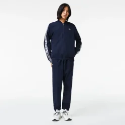 Tracksuits*Lacoste Mens Logo Stripe Tennis Sweatsuit in Navy