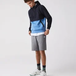 Coats And Jackets*Lacoste Mens Two-Material Pullover Jacket in Navy