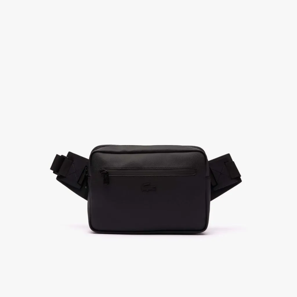 Bags*Lacoste Naos Piqué Crossbody Bag in Black