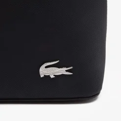 Bags*Lacoste Naos Piqué Crossbody Bag in Black