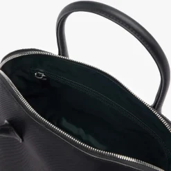 Bags*Lacoste Naos Piqué Crossbody Bag in Black