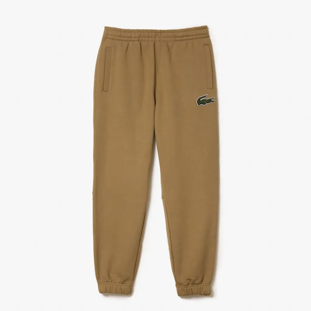 Trousers*Lacoste Organic Cotton Fleece Sweatpants in Brown