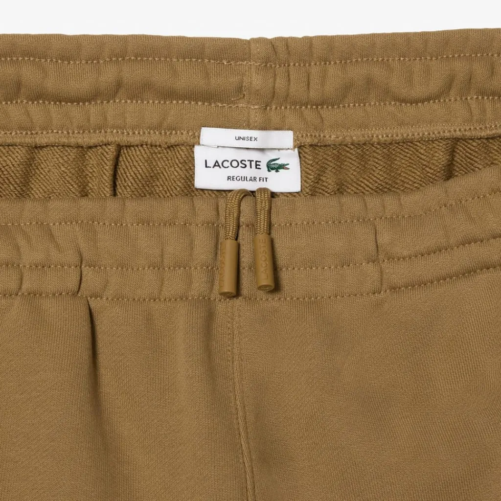 Trousers*Lacoste Organic Cotton Fleece Sweatpants in Brown