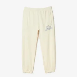 Trousers*Lacoste Organic Cotton Track Pants in Cream