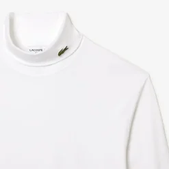 T-Shirts And Vests*Lacoste Organic Cotton Turtleneck T-Shirt in White