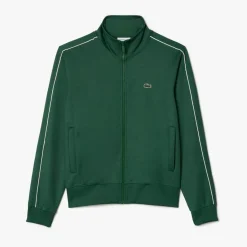 Tracksuits*Lacoste Paris Piqué Zip Front Track Jacket in Green