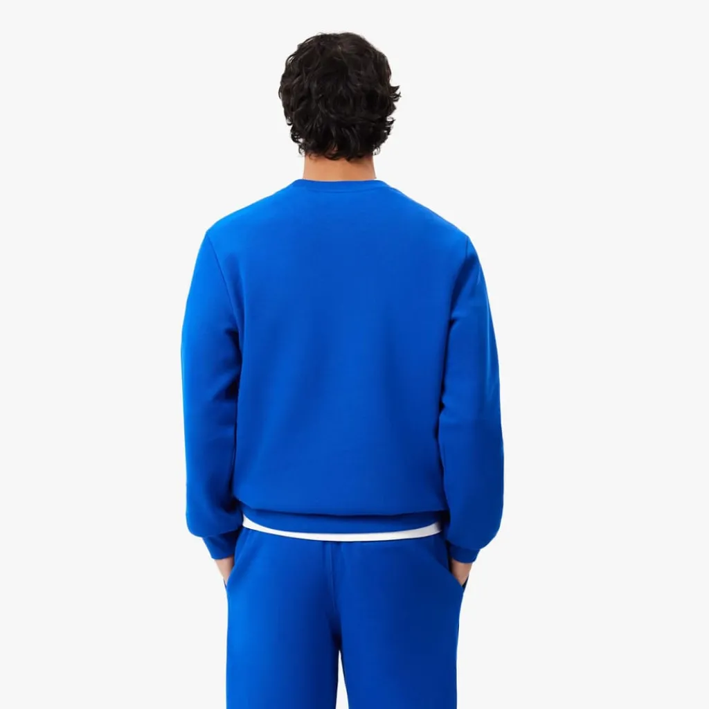 Sweatshirts*Lacoste Piqué Badge Accent Sweatshirt in Blue