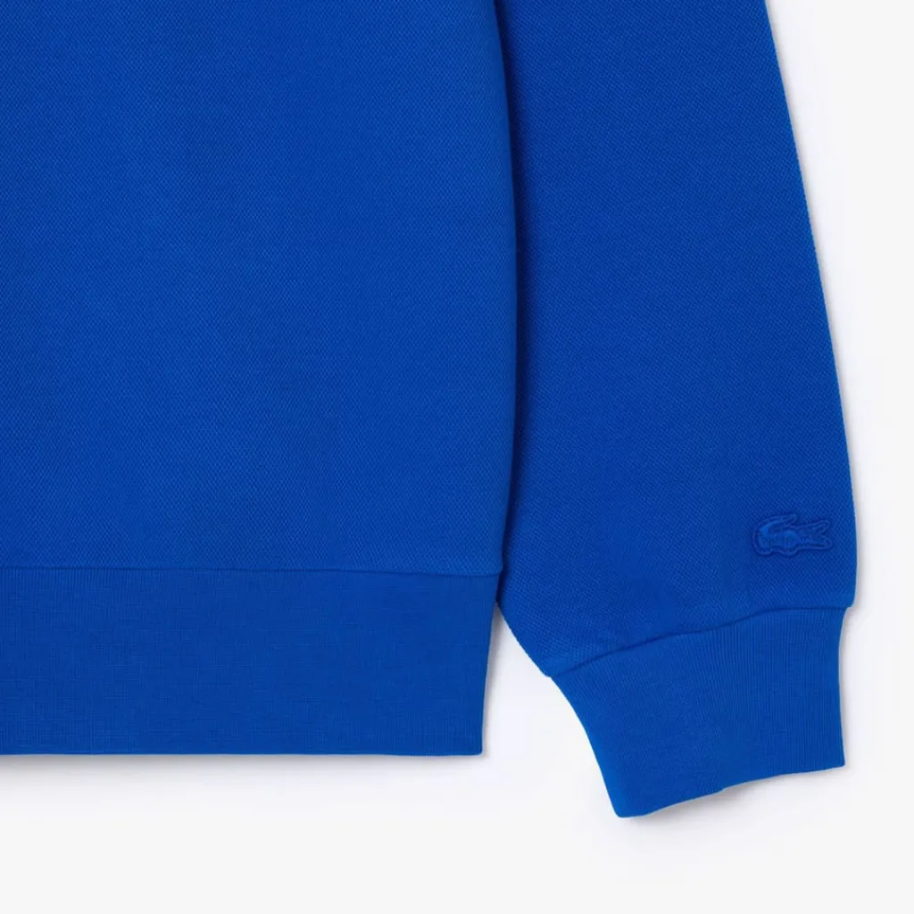 Sweatshirts*Lacoste Piqué Badge Accent Sweatshirt in Blue