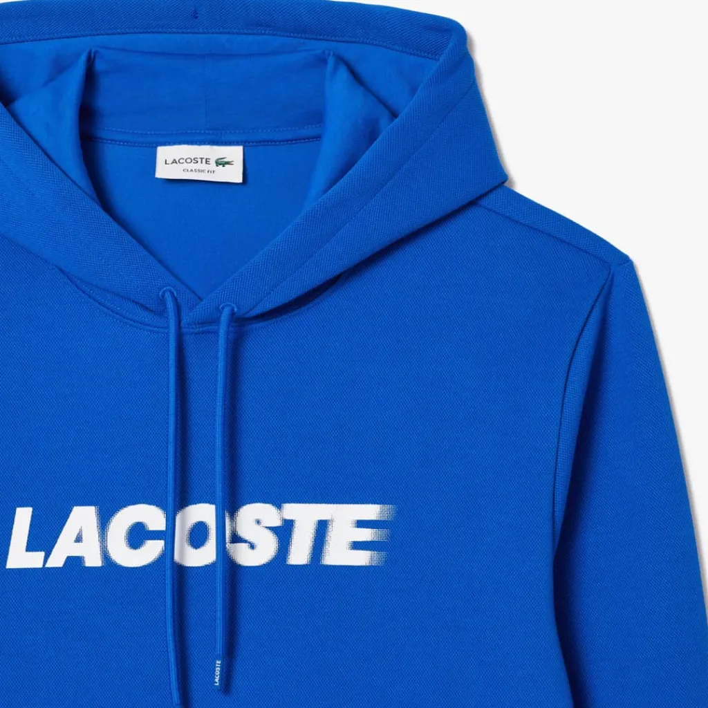 Sweatshirts*Lacoste Piqué Hoodie in Blue