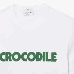 T-Shirts And Vests*Lacoste Print Cotton T-Shirt in White