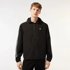 Coats And Jackets*Lacoste Recycled Polyester Track Jacket in Black
