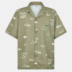 Shirts*Lacoste Regular Fit Crocodile Print Long Sleeve Shirt in Green