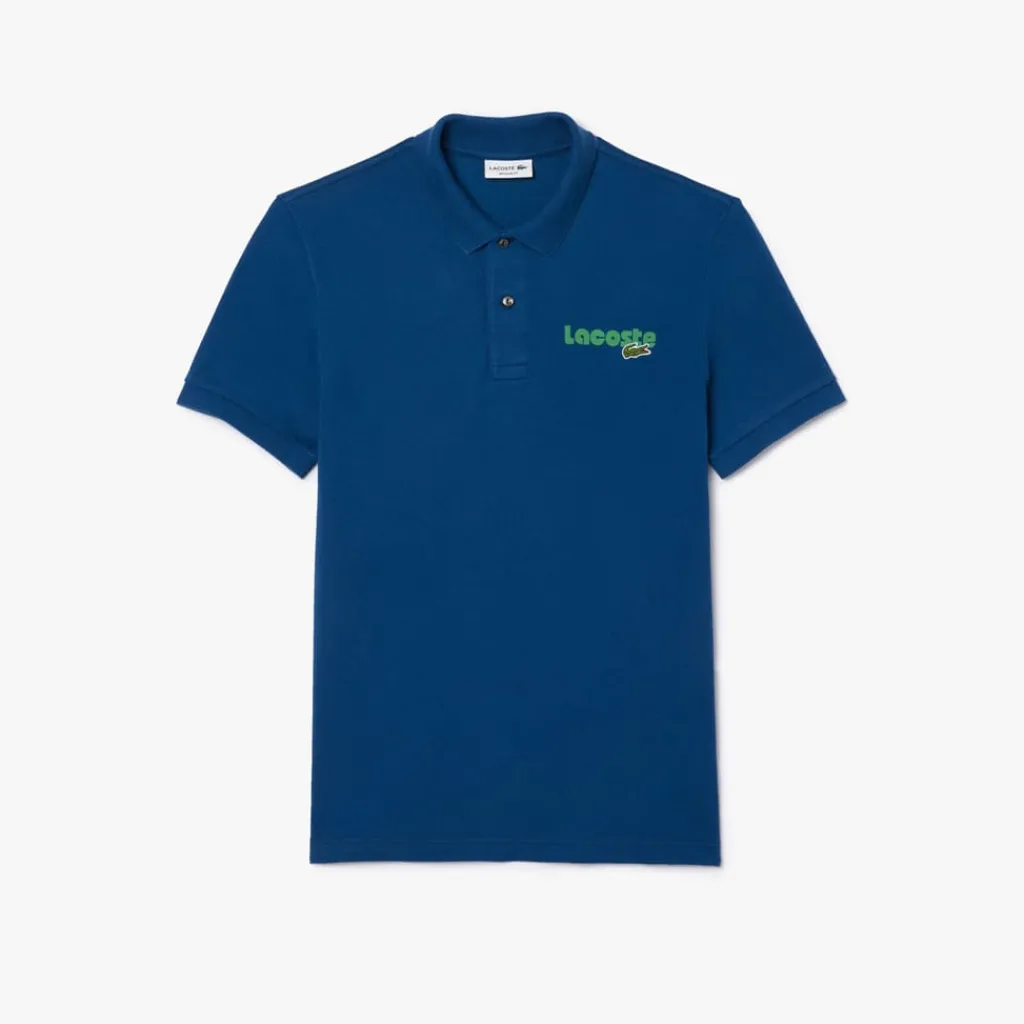Polo Shirts*Lacoste Regular Fit L.12.12 Washed Effect Polo Shirt in Blue