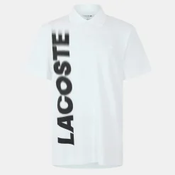 Polo Shirts*Lacoste Regular Fit Lettering Polo Shirt in White