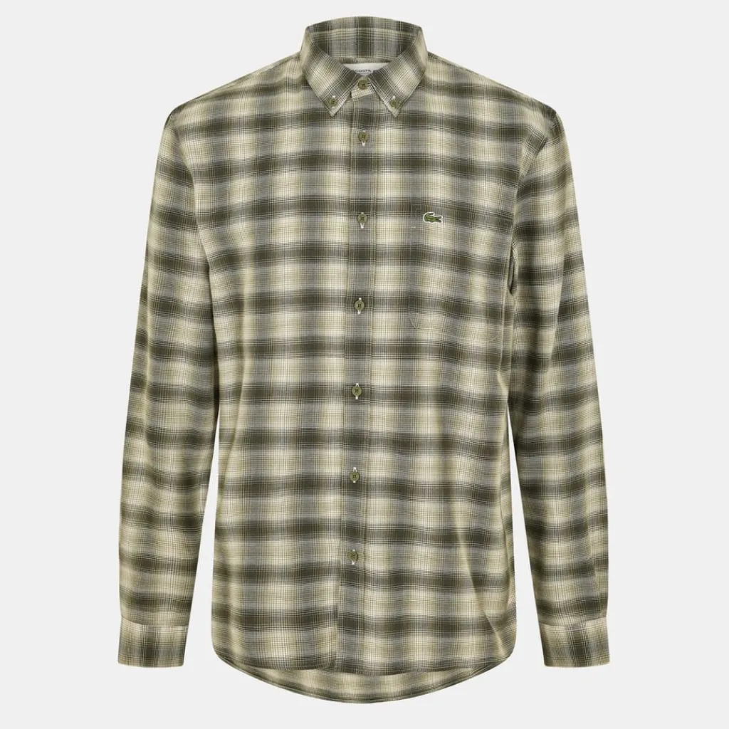 Shirts*Lacoste Regular Fit Long Sleeve Shirt in Green