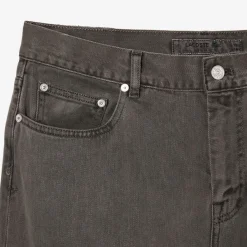 Jeans*Lacoste Regular Fit Mineral Dyed Cotton Jeans in Grey