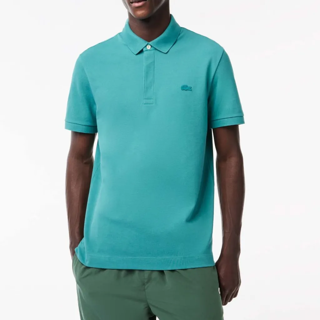 Polo Shirts*Lacoste Regular Fit Paris Stretch Piqué Polo Shirt in Green