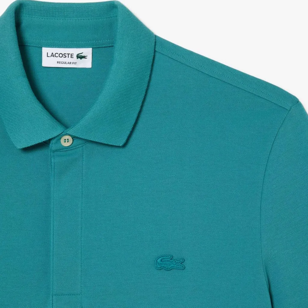 Polo Shirts*Lacoste Regular Fit Paris Stretch Piqué Polo Shirt in Green