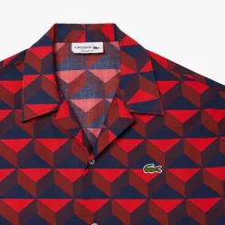 Shirts*Lacoste Relaxed-Fit Print Shirt in Multi colour