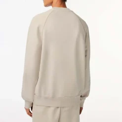 Sweatshirts*Lacoste Round Neck Organic Cotton Sweatshirt in Beige